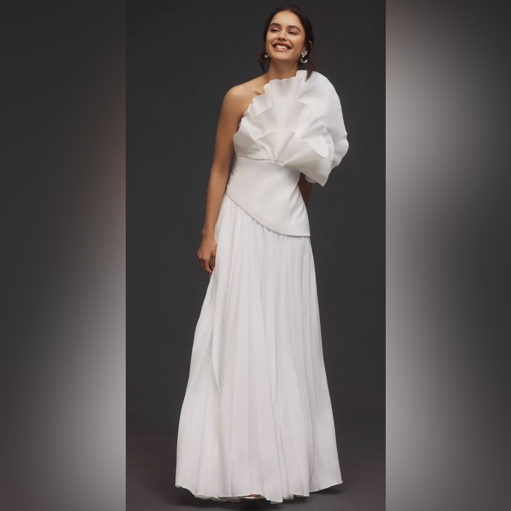 Acler Asymmetrical White Dress